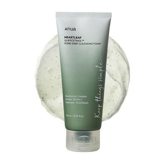 ANUA Heartleaf Quercetinol Pore Deep Cleansing Foam (150ml) - Asiena Beauty