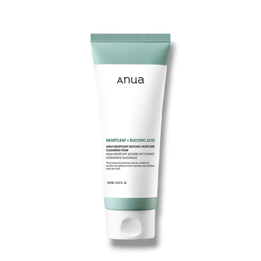 ANUA Heartleaf Succinic Moisture Cleansing Foam (150ml) - Asiena Beauty