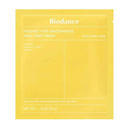 BIODANCE Radiant Vita Niacinamide Real Deep Mask (1pc) - Asiena Beauty