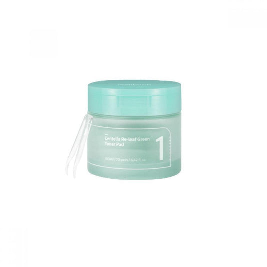 NUMBUZIN No.1 Centella Re-Leaf Green Toner Pad (70pads) - Asiena Beauty