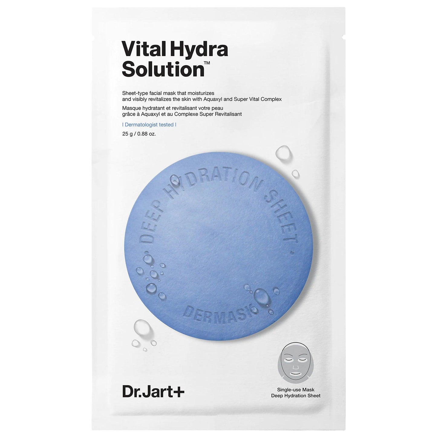 DR. JART+ Dermask Water Jet Vital Hydra Solution Sheet Mask (1pc) - Asiena Beauty