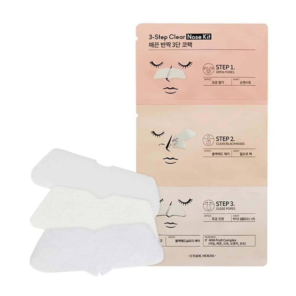 ETUDE 3-Step Clear Nose Kit (1pc) - Asiena Beauty