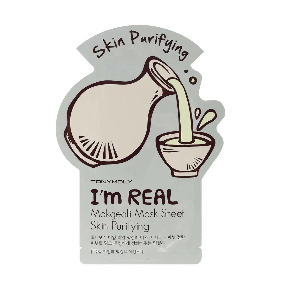 TONYMOLY I'm Real Makgeolli Mask Sheet Skin Purifying (1pc) - Asiena Beauty