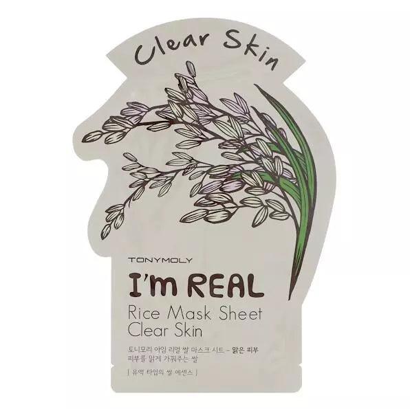 TONYMOLY I'm Real Rice Mask Sheet Clear Skin (1pc) - Asiena Beauty